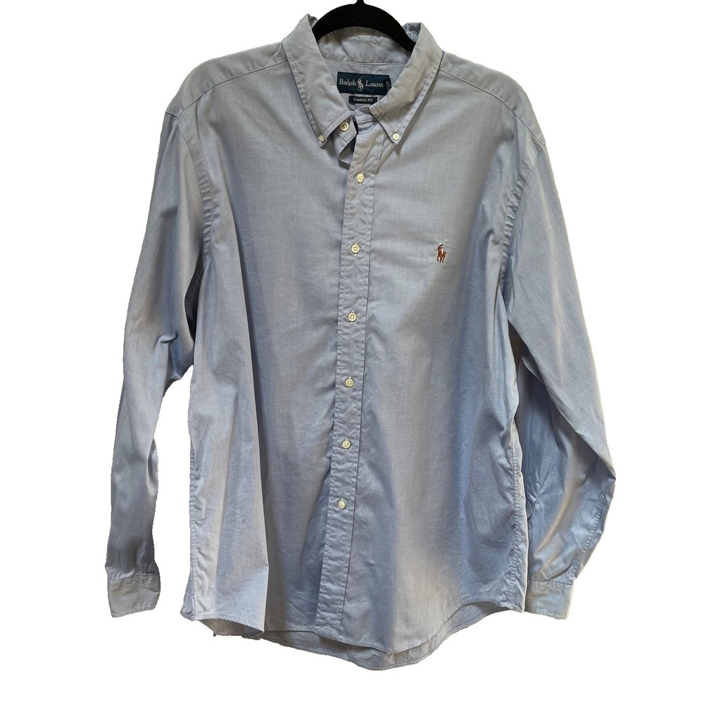 Ralph Lauren Light Blue Polo Player Button-Down Shirt